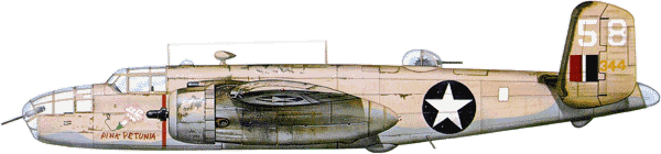 &laquo;������� �������&raquo; &mdash; B-25C �� 83-�� ��������� 12&nbsp;BG, �������� ������, 1942&nbsp;�. ������� &mdash; �������-������� ������� ����������� � ������� &mdash; ������