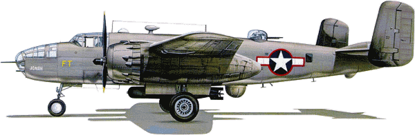&laquo;����&raquo;, PBJ-1 (B-25B) � ����������� ������ ���������, 1943&nbsp;�. ����� (SG) ������� ����������� � ����� (OW) &mdash; ������