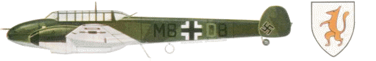 Bf-110C �� ����� I/ZG 76, �������, �����, 1940