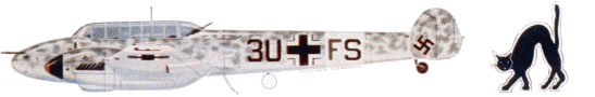 Bf-110D �� ����� I/NJG 1, �������� �������, 1942-43.