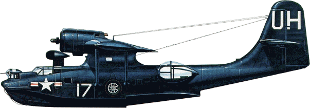 PBY-6A (№ 64031, строевой - 17) из VU-7 на авиабазе Сан-Диего, 3 февраля 1948 г. Окрашен в темно-синий цвет с белой маркировкой