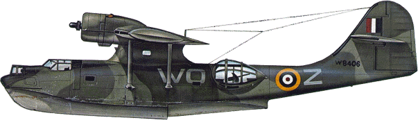 Каталина I (PBY-5) (№ W8406), WQ Z из 209-го дивизиона RAF. Именно эта лодка с вторым пилотом Леонардом Б. "Таком" Смитом из морской авиации США обнаружила "Бисмарк" 26 мая 1941 г.