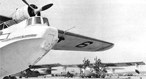 Самолеты VP-63 "Ковбои из Блицвилля" первыми получили детекторы магнитных аномалий (MAD) на базе Стрейтс, Гибралтар. Ракеты, установленные на крыльях выстреливались вниз-назад когда оператор MAD обнаруживал цель. За VP-63 засчитано потопление U-1055 и участие в потоплении еще трех подводных лодок за 2,5 года полетов с баз Пемброк-Док, Уэлс и Порт-Лиати в Марокко