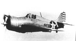 ��� ������� ����� F4F-4 ����� �������� �������� ������� ������� �������� ������ � ������� ��������� VF-41 "������� ������". VF-41 ����������� �� ��������� "��������" ������ 1942&nbsp;�. � �������� ������� � ��������� ���� ��� �������