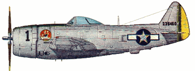 P-47D-25RE �� 1-� ���������� ����������� ��� (������, 1944)