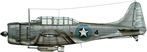 ���� SBD-3 �� ���������� "�����" �������� ������� � ����� �� ����������� 7&nbsp;������� 1942&nbsp;�. ����� ����� ��������������� ������ �������� ��������� �������, ������ ����� ��� ���� ������� �������