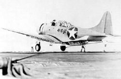 SBD-3 �� VS-41 ������� �� ������ "���������" � ��������� 15&nbsp;������� 1942&nbsp;�. ��� ����� ����� ���� ��� �� ����� ������ ���� ������ �� ���������� ������ ����������, ������������� ��������� ���������� �� �����