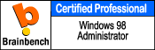 The author is a certified Windows 98 administrator. BrainBench.